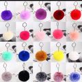 Pom Keychain Pom Pom Keychain Fluffy Ball with Keyring Handbag Backpack Ornament Pendant Accessory for Girls. 