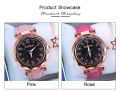 Fashion Women Watches Rose Gold Bracelet set Ladies Watch Gift Casual Leather Quartz Wristwatch Clock. 