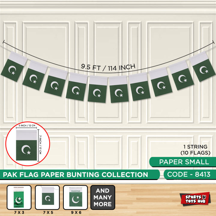 Pakistan Paper Jhadiyan Flag Hanging Wall Decoration Banner Happy Independence Day Celebration Garland Bunting Flags Pak Parcham Party Supplies Decor Photo Booth 14th August Parties Decorate Home, Rooms, School, Offices, Restaurants : YlOPaNKw