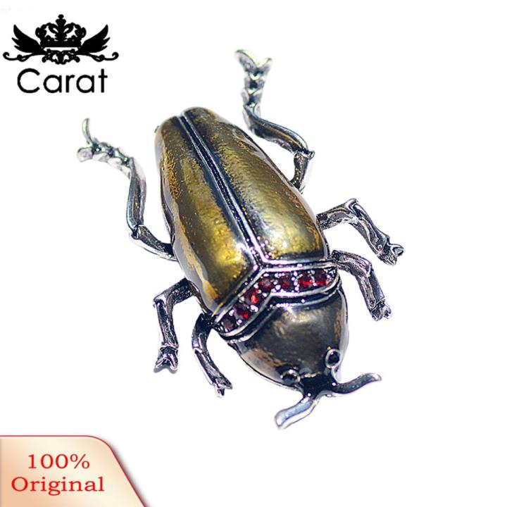 Carat Brooch Pin Mini Unique Beetle Shape Enamel Pin