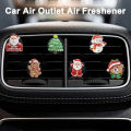 Xmas Theme Car Air Freshener 6pcs Christmas Car Air Freshener Long Lasting Fragrance Clip Type Aromatherapy Diffuser for Automotive Air Vent Odor Removal Car Accessories. 