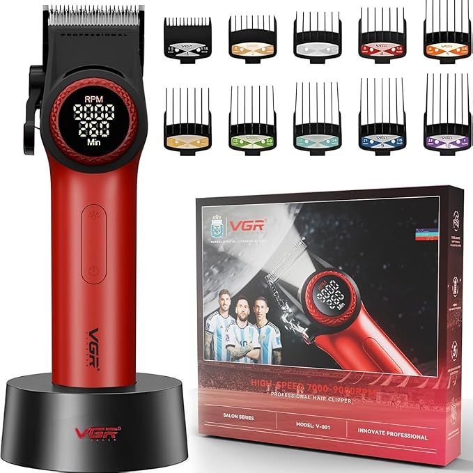 VGR V-001 Professional Salon Quality Hair Clipper 𝟵𝟬𝟬𝟬 RPM High-Power ...