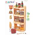 Pretty Neat 4 Tier Vertical Condiments & Spice Rack - 6 Spice Jars. 