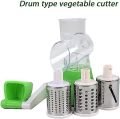 New 3 in 1 Vegetable Cutter, Multifunctional Vegetable Slicer, Drum Slicer for Kitchen - Manual Hand Cutter - Drum Grater Machine kaddu kash. 