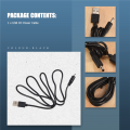 High Speed USB 2.0 A Male to DC 4.0mm x 1.7mm Power Cable 3Ft Black. 