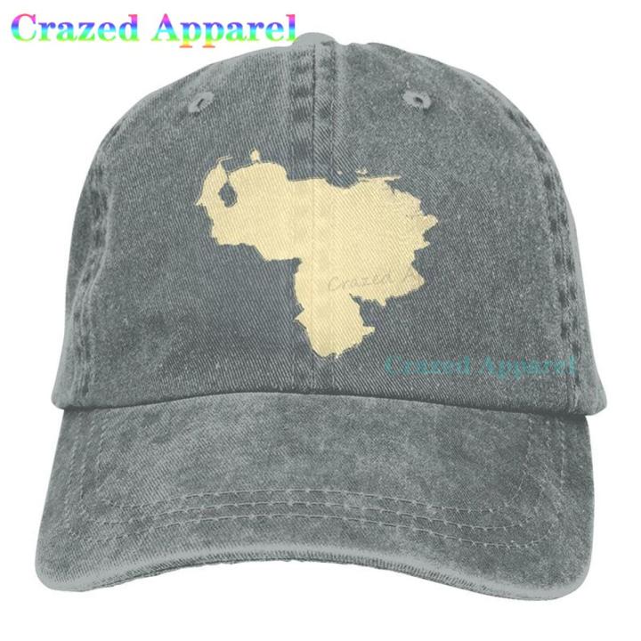 【LuckyBabyFans Store】Unisex Baseball Cap,Venezuela Map Gold Dictator,Concise Style Cotton Adjustable Back Cowboy Hat