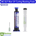 UV Mechanic Blue Color UV Curable Solder Past 10cc for BGA Circuit Βoard Soldering Protect Past  by Electrica. 