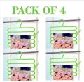 Pack of 4 - 5 Layer Space Saving Colorful Multifunctional Hanger for Towels, Trousers, Pants, Scarfs. 