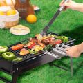Portable BBQ Grill Charcoal Stainless Steel Foldable Barbecue Tool Kits for Camping Picnic Outdoor Garden Party. 