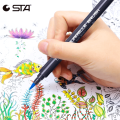 STA Dual Side Water Brush Pen Marker Set of 12, 24, 36 & 48 Colors. 