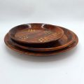 Upgrade Your Table Setting! 3-Piece Wooden Plate Set with Brass Inlay | Decorative Plates for Dining | Eco-Friendly Plates for Dining & Serving | Impress Your Guests | Hadi Wood Craft on Daraz.pk. 