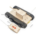 Remote Control Stem Educational Toy Tank Model Technology Experimental Science Wooden Steam DIY Assemble Puzzle Teaching Aids. 