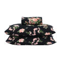 3Pcs Cotton Fitted Bed sheets Double bed with Pillow Cases- Printed Doublebed Fitted Sheets King Size with 2 Pillow Covers- Tulips. 