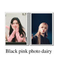 Black pink customized photo diary in 4x6 inches with 20 Pages with your own photos l Black pink diary. 