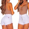 Women‘s Summer High Waist Denim Jeans Beach Pants Hot Casual Short Shorts Button. 
