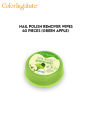 Color Institute Nail Polish Remover Wipes 40 Pieces Acetone Free With Vitamin E Moisturising Gentle. 
