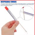 Disposable Sterile Swab Sticks (10-100 Pack) - Wooden Swabs in Plastic Tubes for Cleaning & Laboratory Use. 