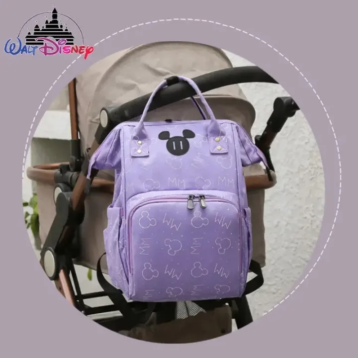 Disney%20Mickey%20New%20Diaper%20Bag%20Backpack%20Cartoon%20Fashion%20Pregnant%20Women's%20Bag%20Large%20Capacity%20Multi%20functional%20USB%20Baby%20Diaper%20Bag%20-%20Image%204