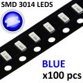 100pcs Super Bright 3014 SMD LEDS RED GREEN BLUE. 