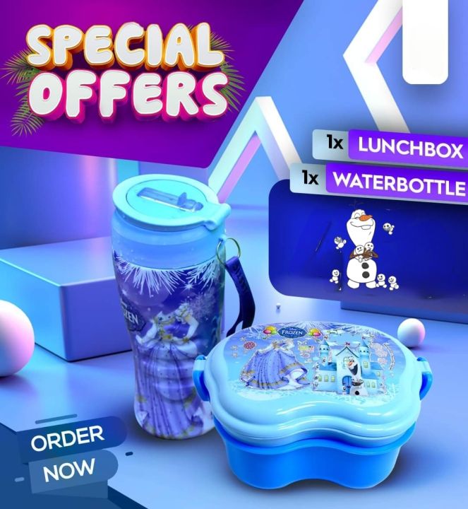 WATER BOTTLE WITH LUNCH BOX FOR KIDS / LUNCH BOX FOR KIDS / WATER ...