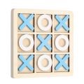 Tic Tac Toe Wooden Board Game-1 Pc Board- Circle & Cross Shape Blocks- X o S Game- Noughts and Crosses Game- Quality Board Game Party Favor Fun Indoor Brain Teaser Children's Puzzle Game. 