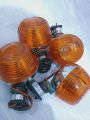 INDICATORS ROUND FOR HONDA CG125 OLD MODEL 4PCS SET PLASTIC (1978-1989) - FALKIN. 