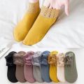 (3 Pair) 100% High Quality Anti-Slip Lace Ladies  Socks With Warm Soft Plush Ladies Socks For Winter  Fleece Socks For Girls  Floor Sleeps Socks for Women Cold Proof Ladies Socks For Winter Best Slipper Type Socks For Girls. 