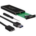 M.2 SATA SSD to USB 3.0 External SSD Reader Converter Adapter Enclosure with UASP, Support NGFF M.2 2280 2260 2242 2230 SSD with Key B/Key B+M. 