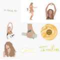 25pcs FEARLESS sticker pack based on taylor swifts album love story golden debut enchanted aesthetic yellow music cute dainty. 