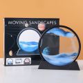 Sand Clock - Sand Scape Painting - Moving Sand Art - 3D Moving Sand Mountain Lamp With Metal Sand - Showpiece Home Decoration. 