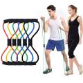 Figure 8 Power Resistance Band  Yoga Stretching Bands  Yoga Gym Fitness Pulling Rope for Women  Exercise Gym Fitness Bands  Resistance Loop for Back Shoulder. 