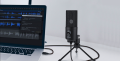 FIFINE K669B USB MICROPHONE WITH VOLUME DIAL FOR VOCAL RECORDING, PODCASTING ON COMPUTER. 