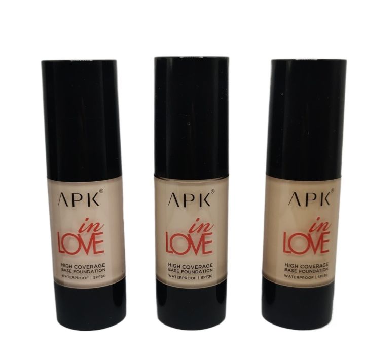 APK In Love Silk Touch High Coverage Base Foundation - Waterproof, SPF30, Net: 30g