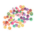 50pcs 10mm DIY Jewelry Findings Polymer Clay Beads Fruit Pieces Slices. 
