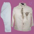Fancy Shahbala (Sarbala) Cream Colour Sherwani Suit. 