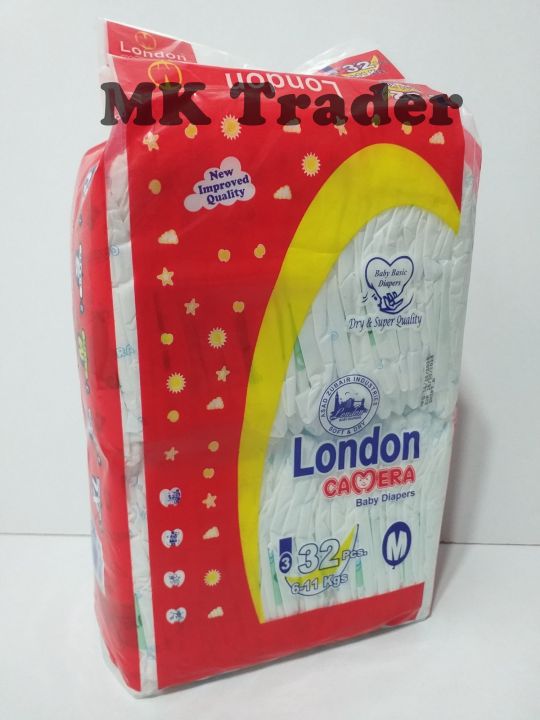 London%20Camera%20Baby%20Diapers%20(%20Size%203,%20M,%206%20to%2011%20Kg)%2032%20Pcs%20-%20Image%203