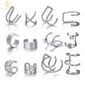 Enacolor Gold Color Leaves Ear Cuff Black Non-Piercing Ear Clip Earrings for Women Men  Cartilage Earring Cuff Jewelry Wholesale. 
