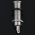 2X Electric Guitar Jack Chrome Threaded Cylinder Output Input Jack Plug Sockets 1/4 Inch for Electric Guitar. 