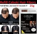 Refill Caboki Hair Building Fibers 25 Grams All Colors Available Caboki Dark Brown, Refill Bag Caboki Black, Refill Caboki Medium Brown, Refill Caboki Light Brown Caboki Hair Building Fibers, Fill In Fine or Thinning Hair Instantly Thicker Men & Women. 