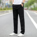 Mens Pants in Black color Cotton Jeans Material - Men's Formal and Casual Wear. 