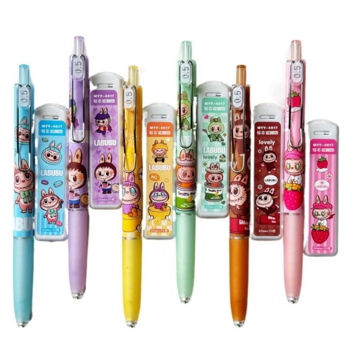Creative Plastic Labubu Automatic Pencil Drawing Tool Stationery Sketch Pencil Movable Pencil Students