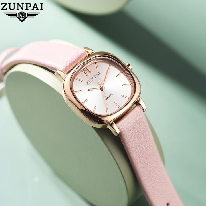ZUNPAI Women's Watch, Waterproof Stainless Steel Square Wristwatch
