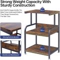 Customized Printer Stand, 3 Tier Printer Cart with Storage Shelf, Rolling Printer Table with Wheels for Home Office Organization, Stand for Heat Press Microwave, Industrial Style. 