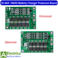 3S 60A Balanced & Enhanced BMS for 18650 Li-ion Battery charging Board  11.1V 12.6V 3s BMS by Electrica. 