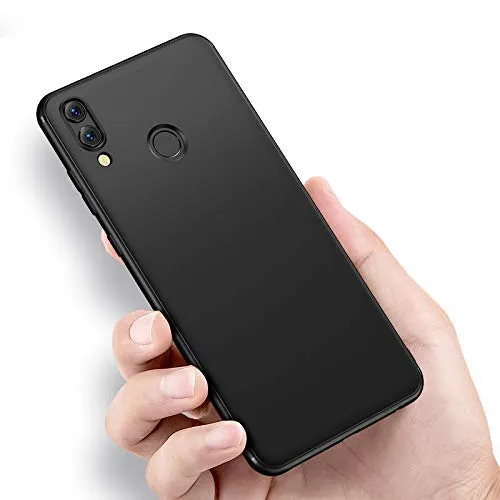 Cover Book Style Per Huawei Y6 2019 – Custodia In Pelle PU E Silicone TPU Con Funzione Stand, Retro Nero