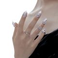 Metal art fairy cool ring jewelry adjustable nail set ancient. 
