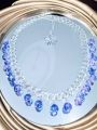 Handmade Choker Necklace 70 Plus Color Options – Crackle Glass Bead Dangler – Customizable and Adjustable & Stylish Fashion Jewelry. 