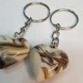 Pack of 2 Premium Quality Marble Heart Key chain | Heart Keychain | Heart Key Holder | For Men and Women Key Rings. 