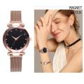 [Stylish]- Rose Gold Ladies Wrist Watch For Women Magnetic & Waterproof. 