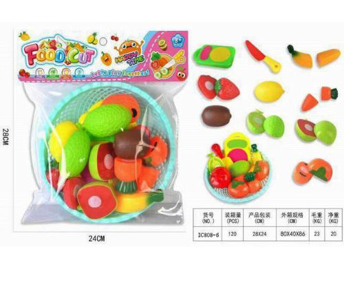 Beautiful Fruits and Vegetable Slice Set in Bucket for Kids